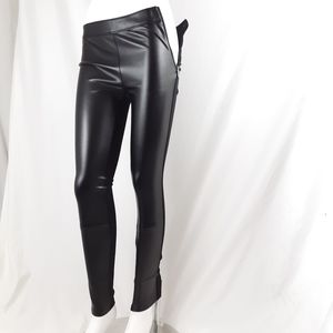 WHBM - faux leather two tone legging - size - 00